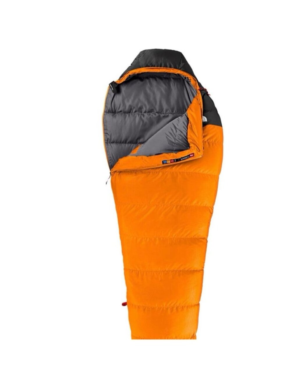 The North Face Furnace 35 Down Sleeping Bag Orange Gray Mummy Sack